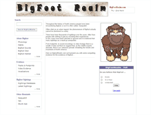 Tablet Screenshot of bigfootrealm.com